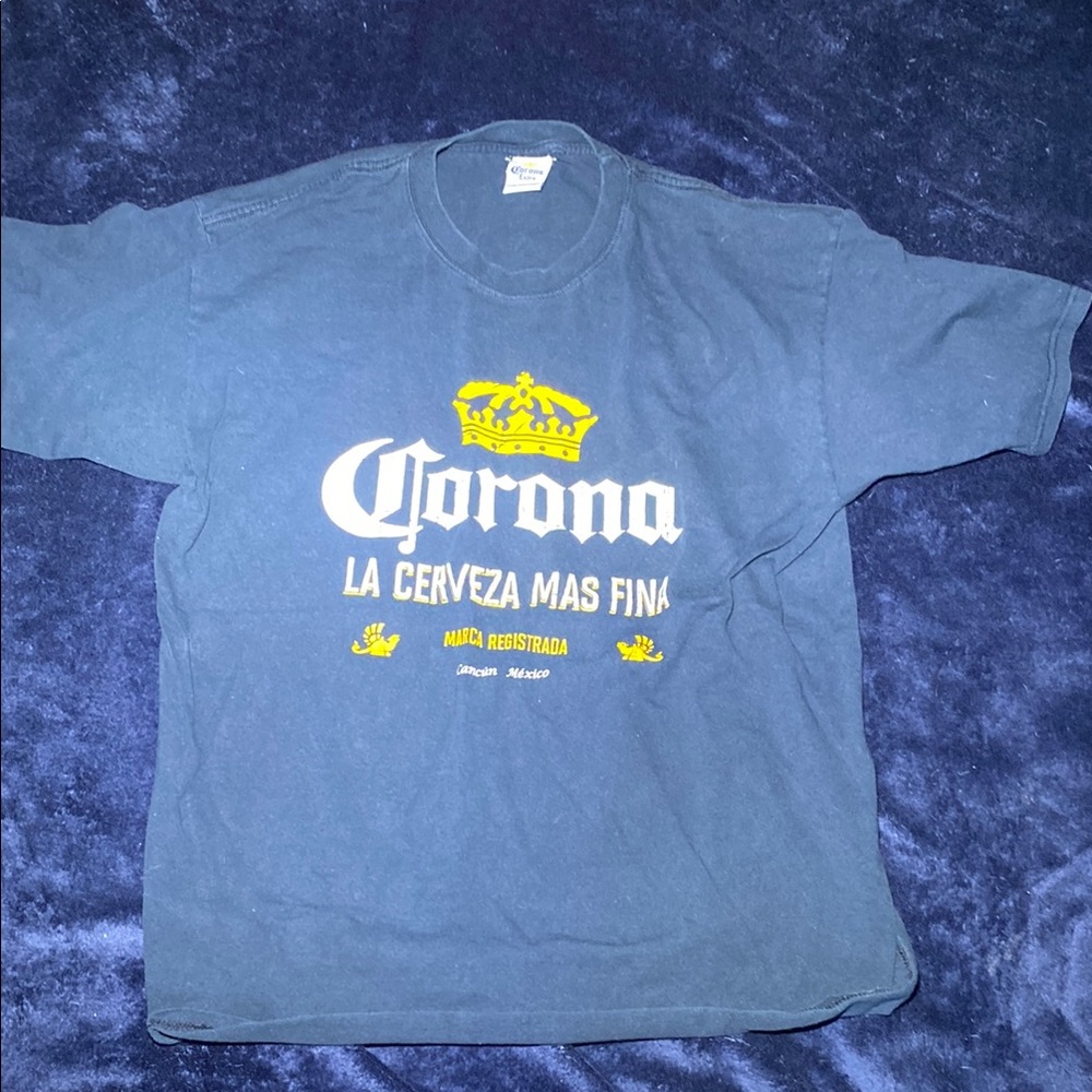 Corona Navy Blue Graphic T-Shirt